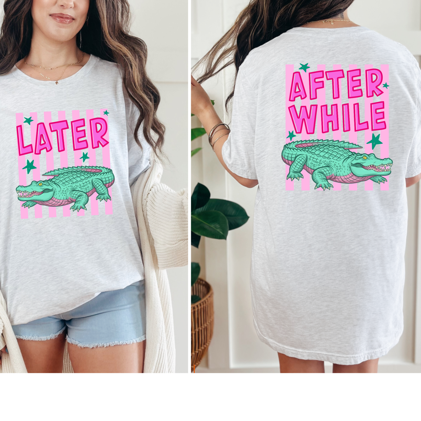 Wholesale Later Gator, After While Graphic Tee - Ash Tee
