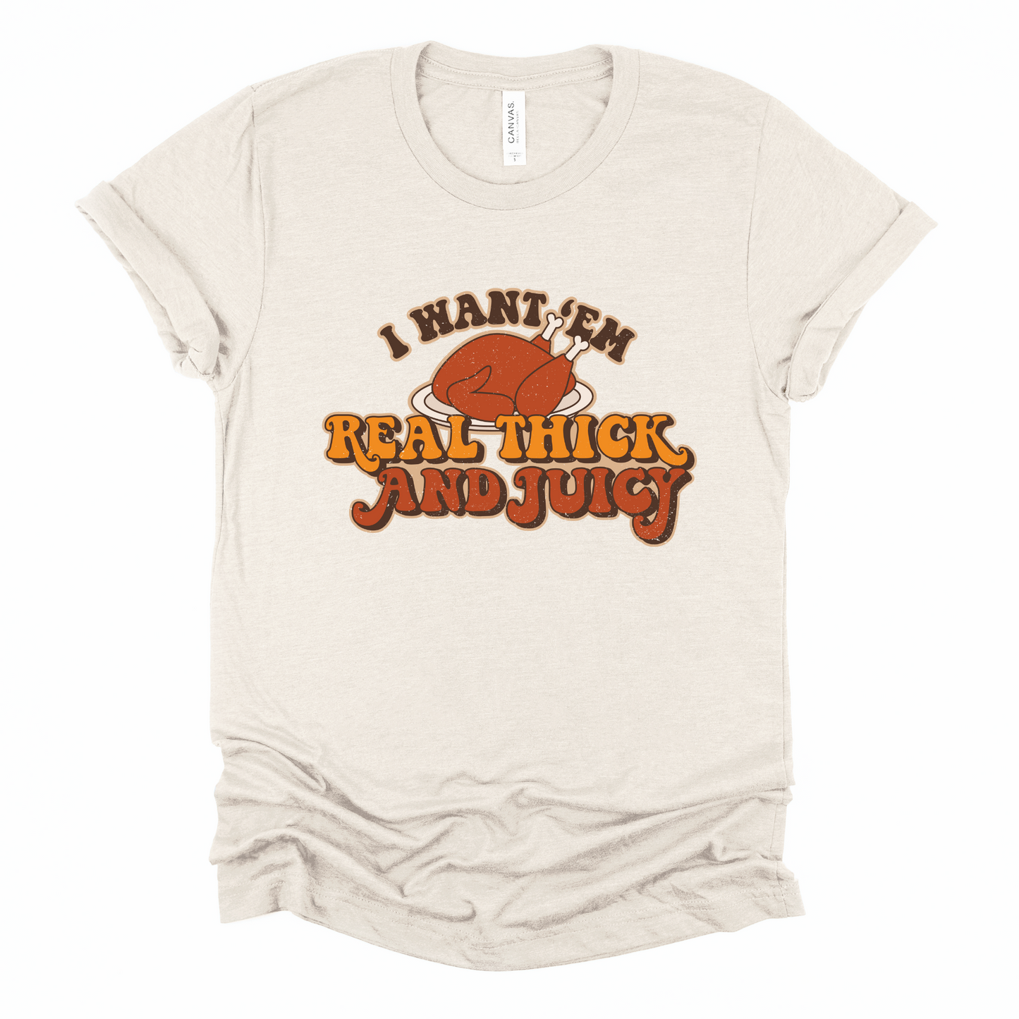 Wholesale Real Thick and Juicy Graphic Tee - Chestnut