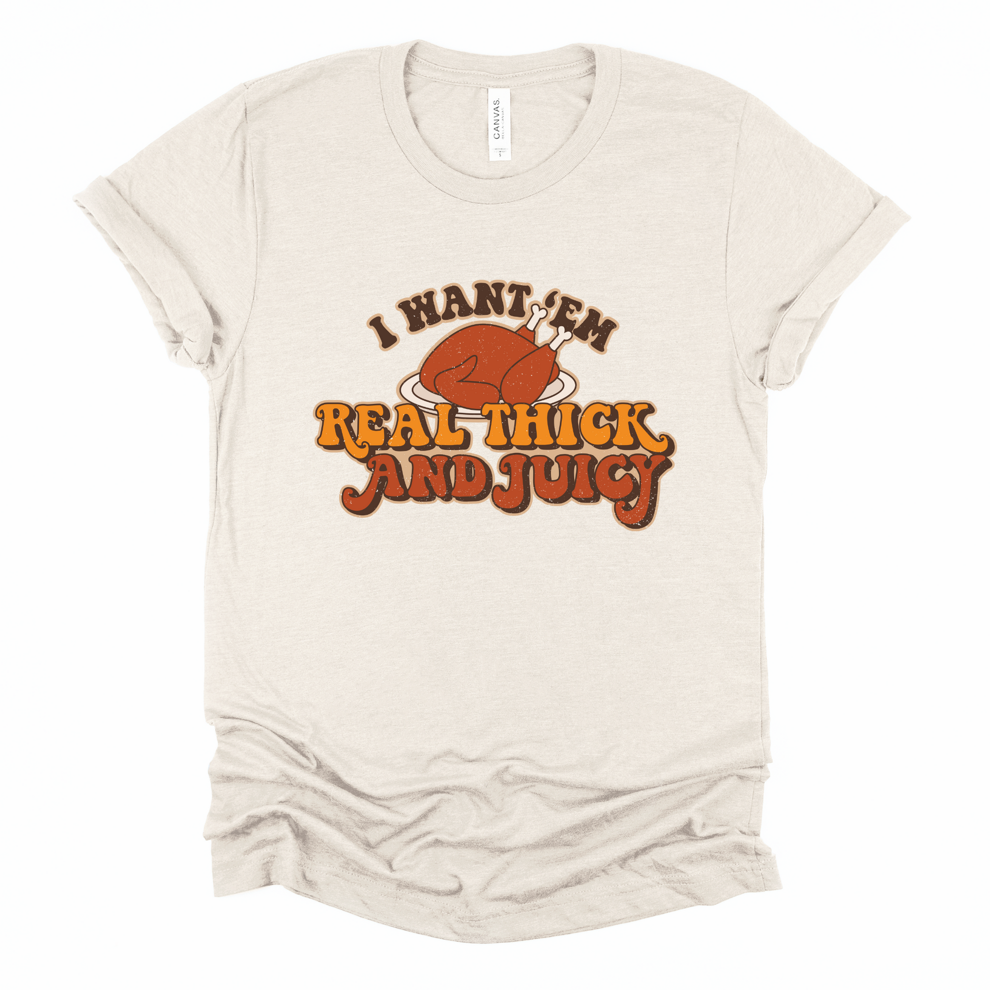 Wholesale Real Thick and Juicy Graphic Tee - Chestnut