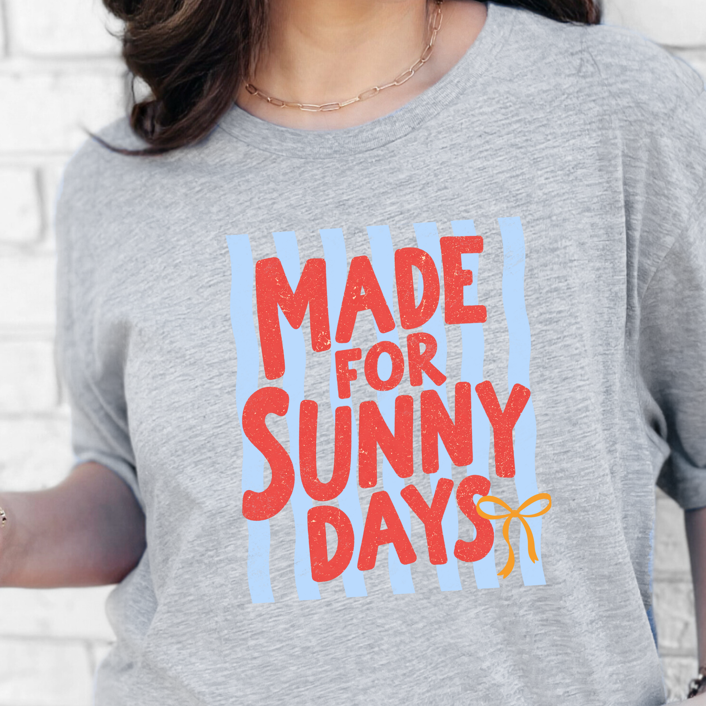 Wholesale Made for Sunny Days Graphic Tee - Grey Tee