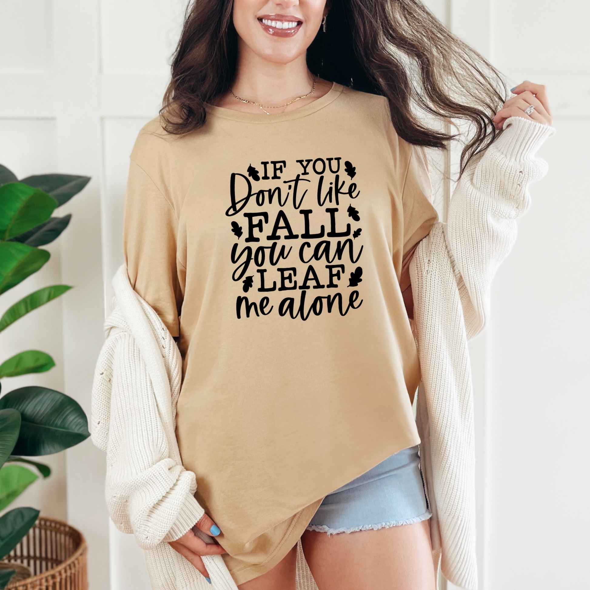 Wholesale Don't Like Fall Graphic Tee - Sand Dune Tee