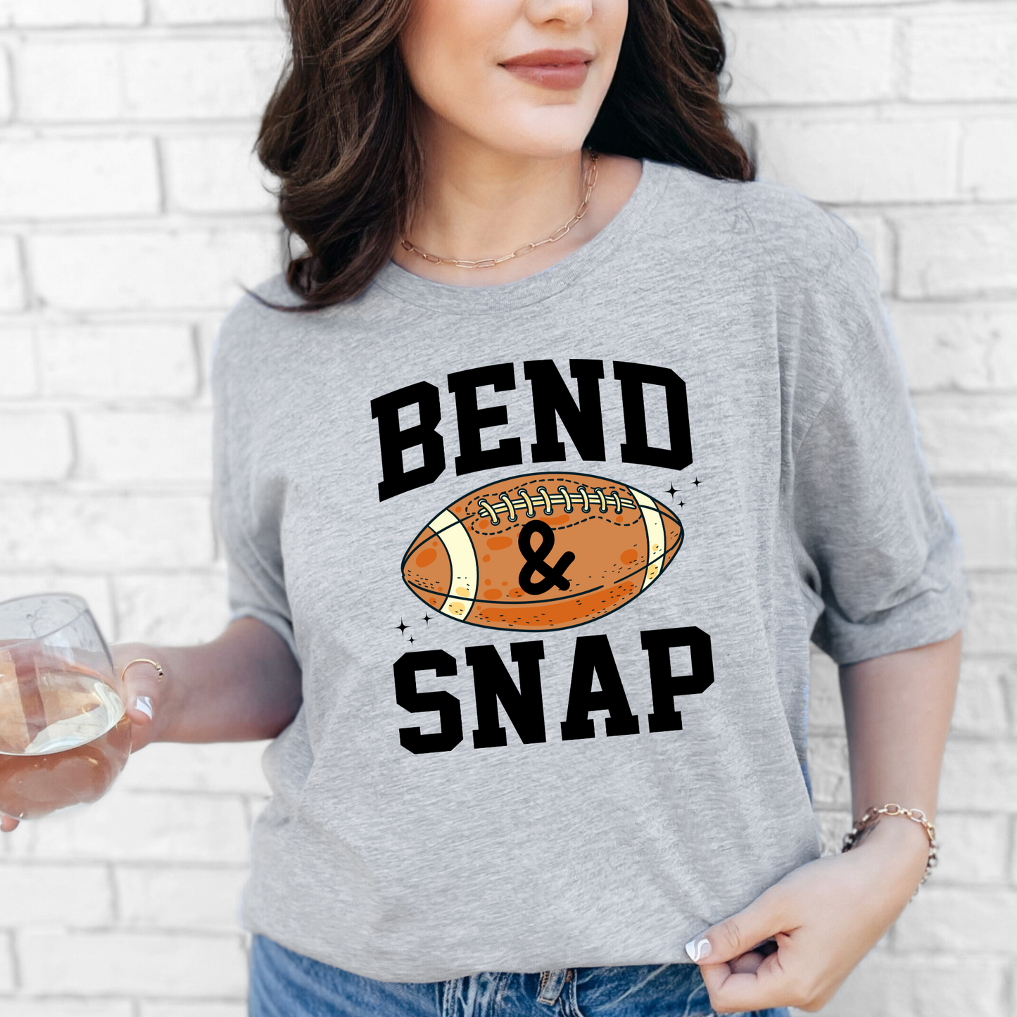 Wholesale Bend & Snap Graphic Tee - Grey Tee