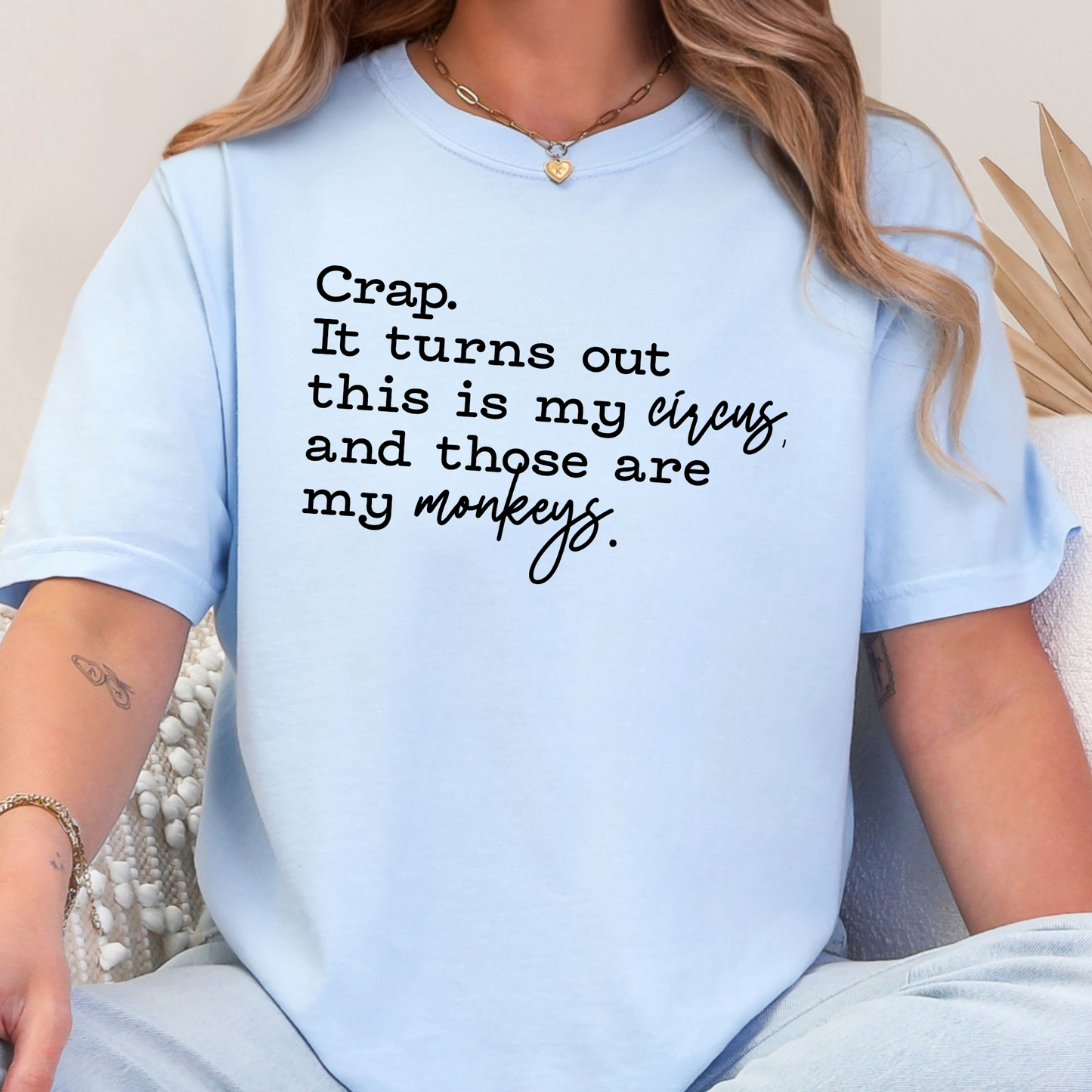 Wholesale This Is My Circus Graphic Tee - CC Hydrangea Tee