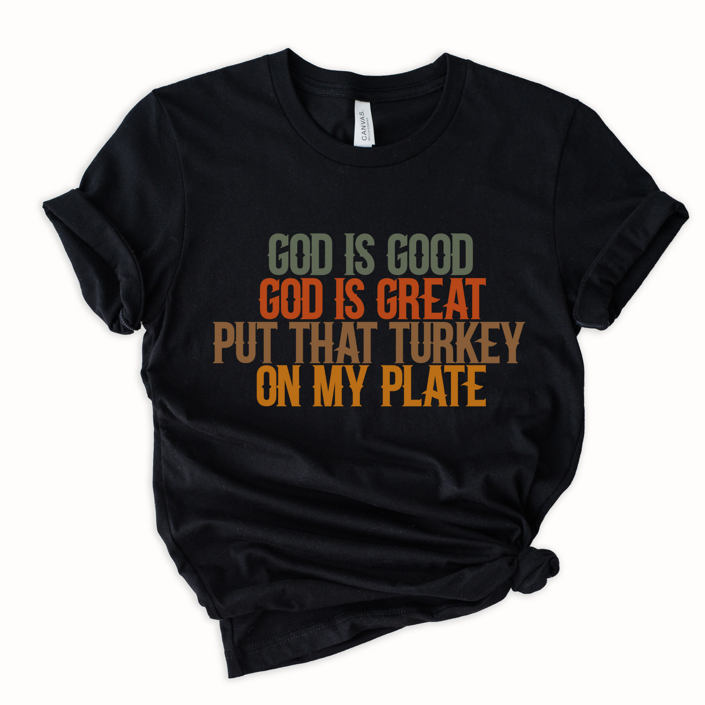 Wholesale Turkey on my plate Graphic Tee - Grey Tee