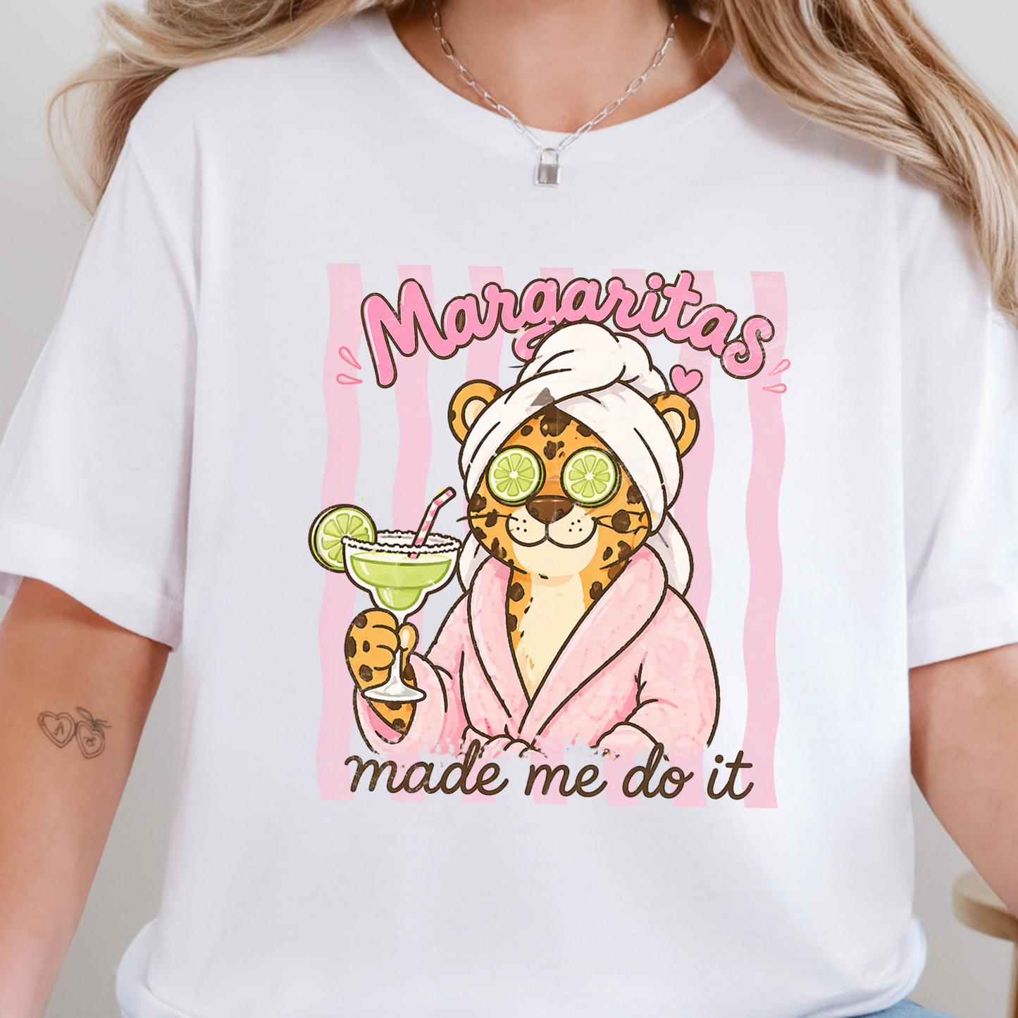 Wholesale Margaritas Made Me Graphic Tee - White Tee