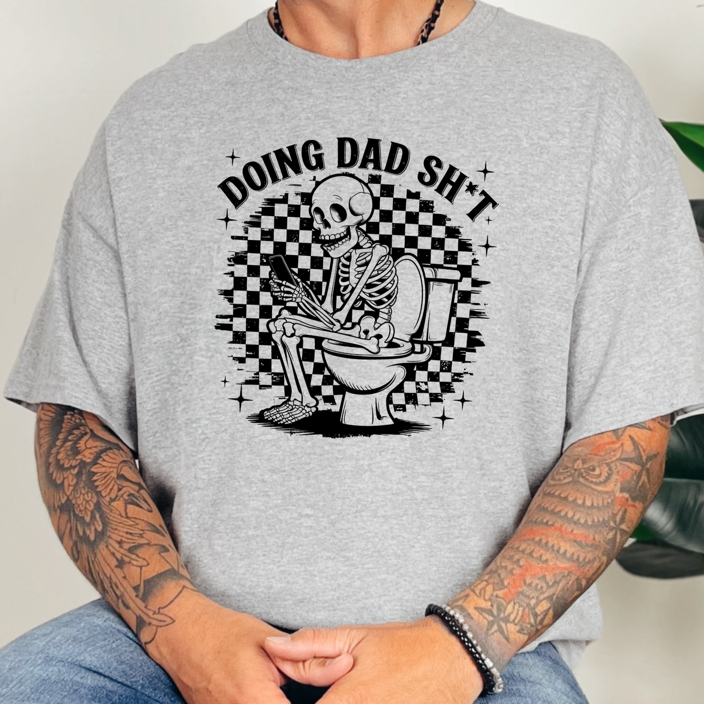 Wholesale Doing Dad Sh*t Graphic Tee - Grey Tee