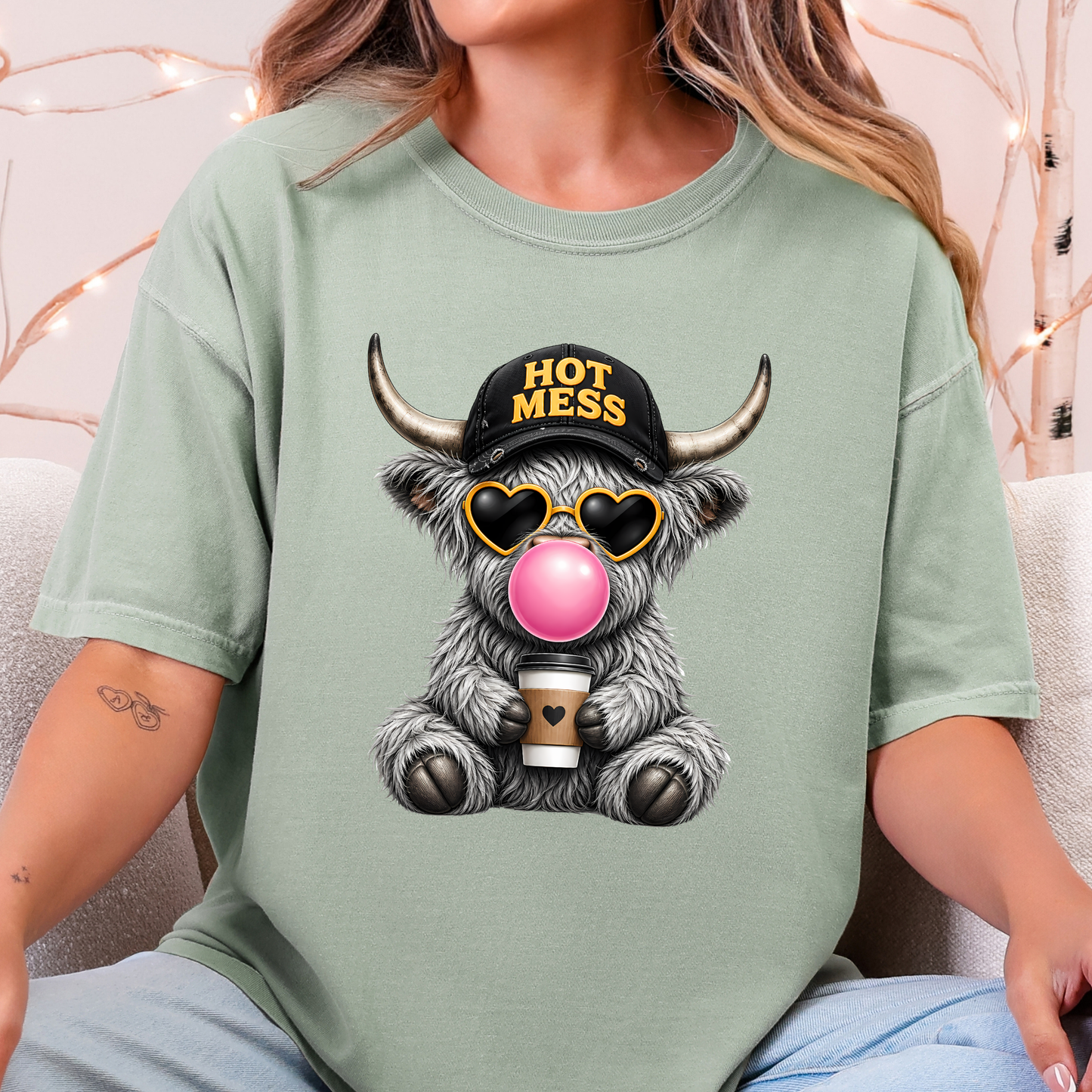 Wholesale Hot Mess Cow Graphic Tee - CC Bay