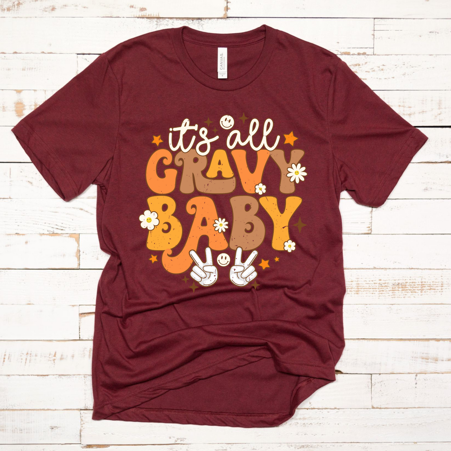 Wholesale Retro Gravy Baby Graphic Tee - Black
