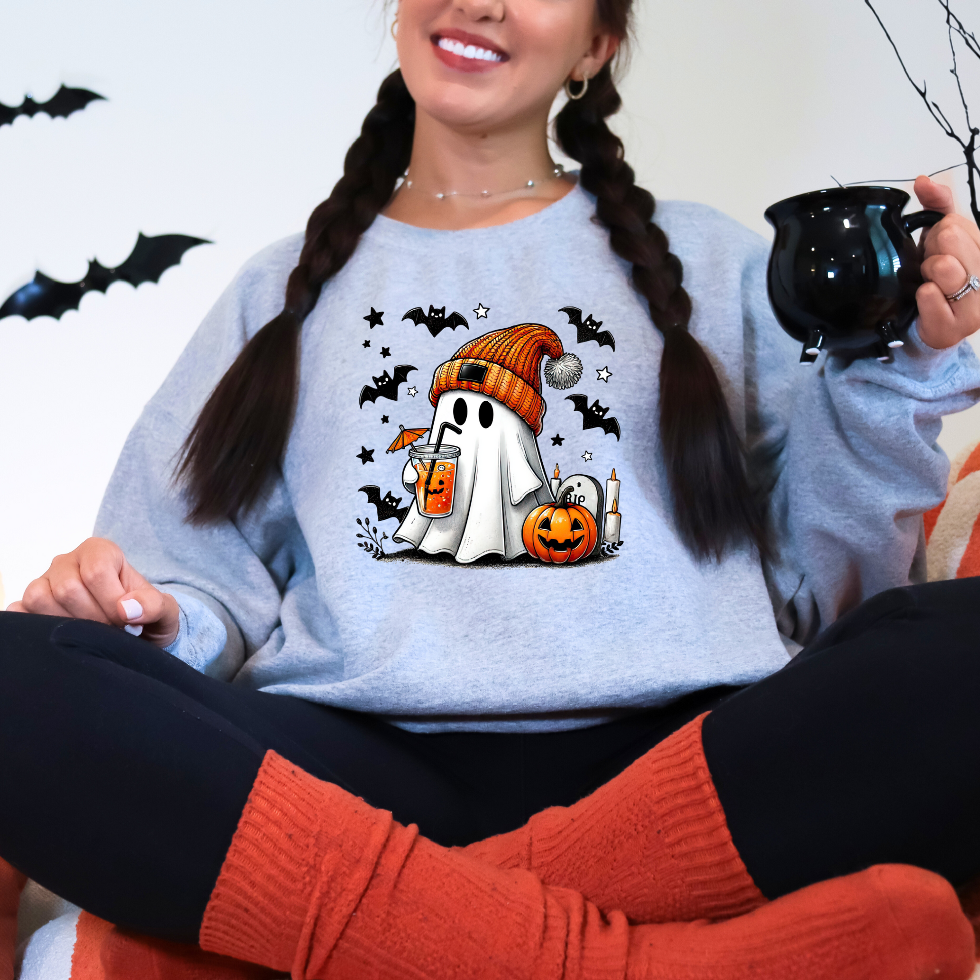 Wholesale Spooky Ghost Coffee - White Tee