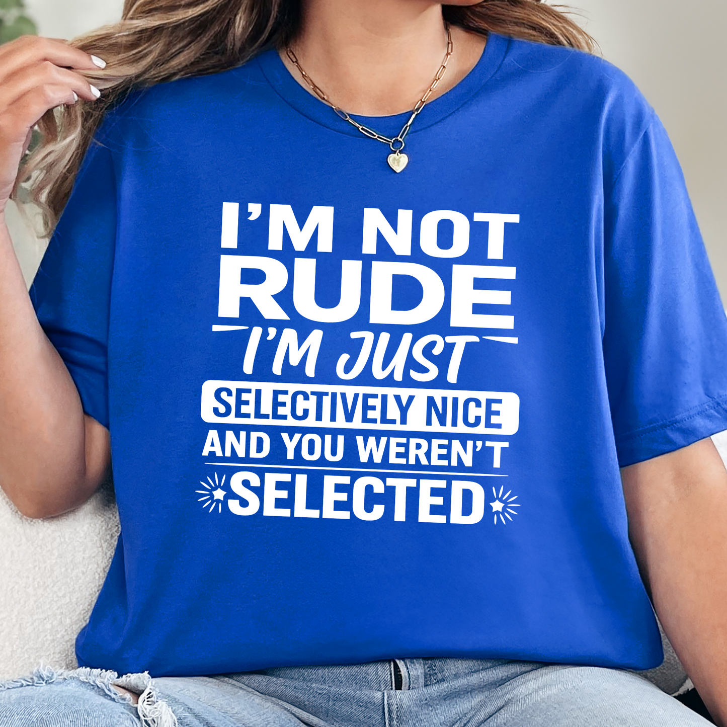 Wholesale Selectively Nice Graphic Tee - True Royal