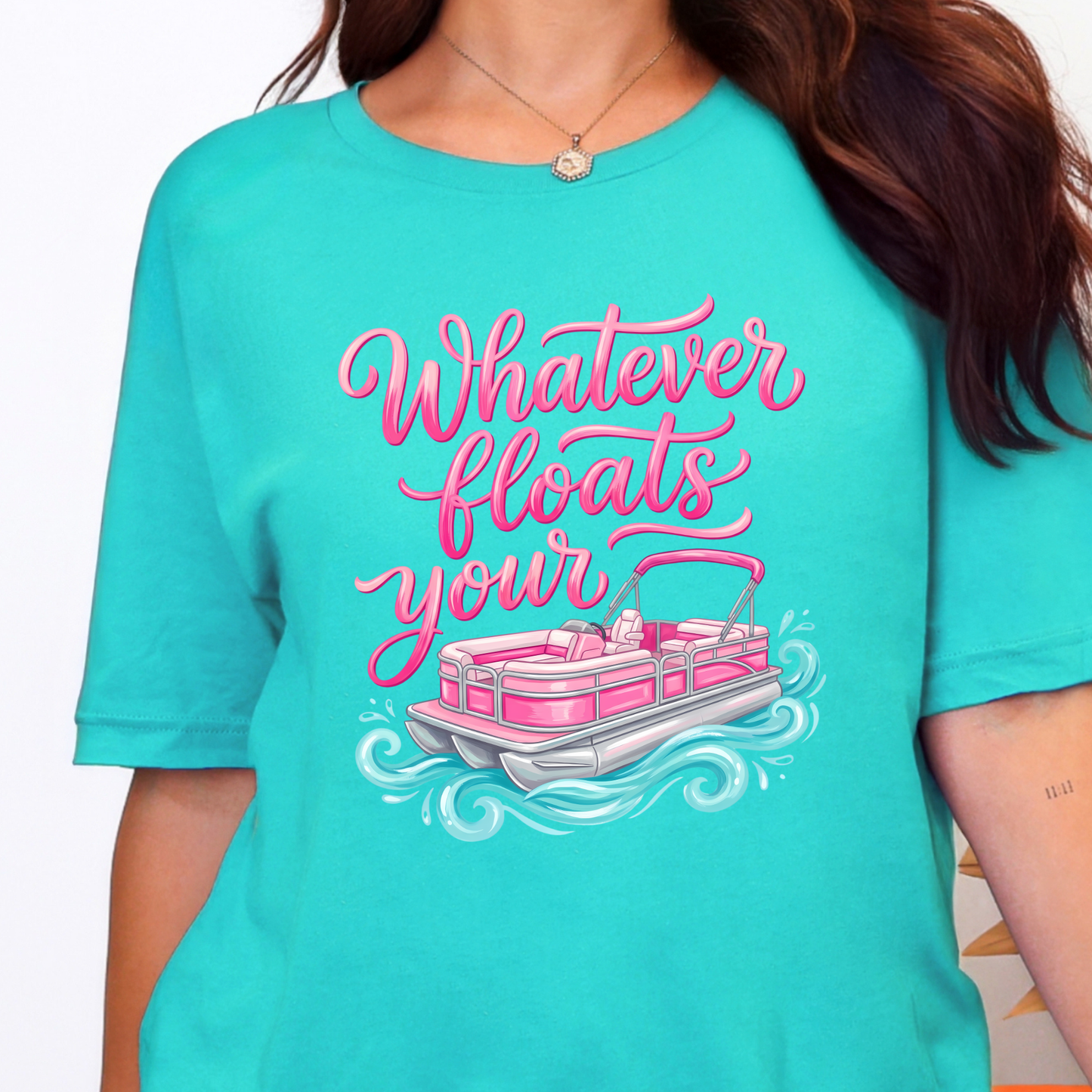 Wholesale Whatever Floats Your Boat Graphic Tee - Heather Sea Green