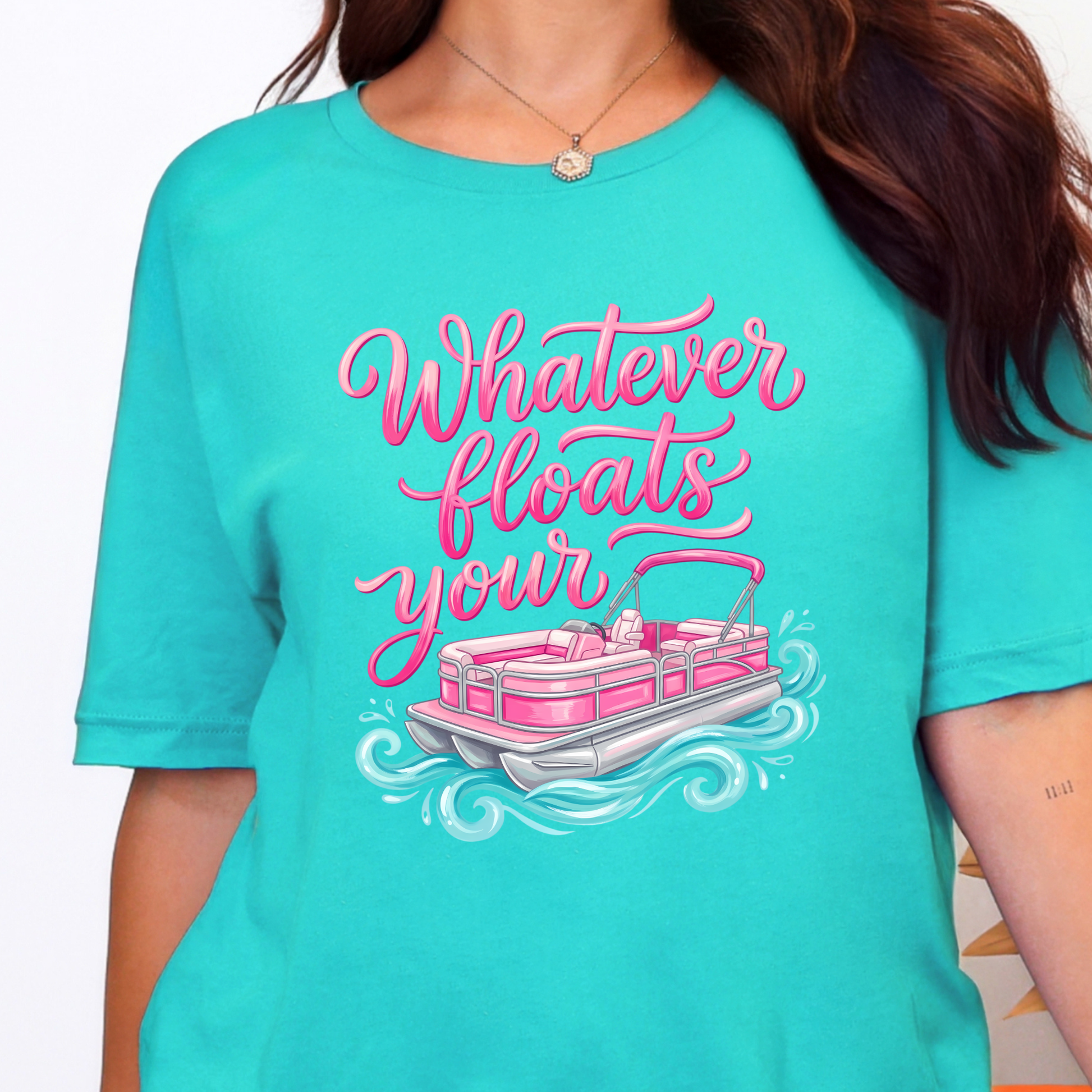 Wholesale Whatever Floats Your Boat Graphic Tee - Heather Sea Green