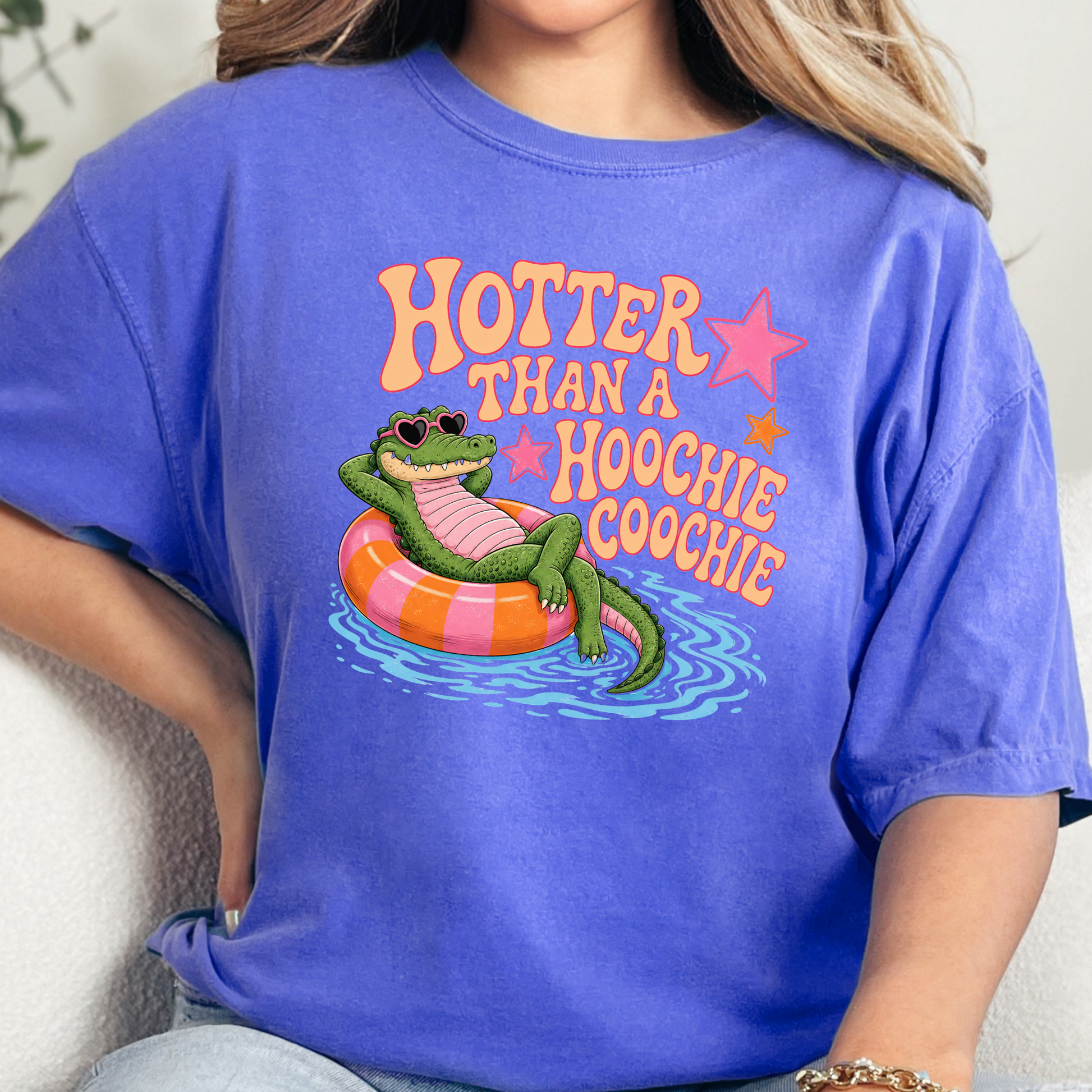 Wholesale Gator Hoochie Coochie Graphic Tee - CC FloBlue
