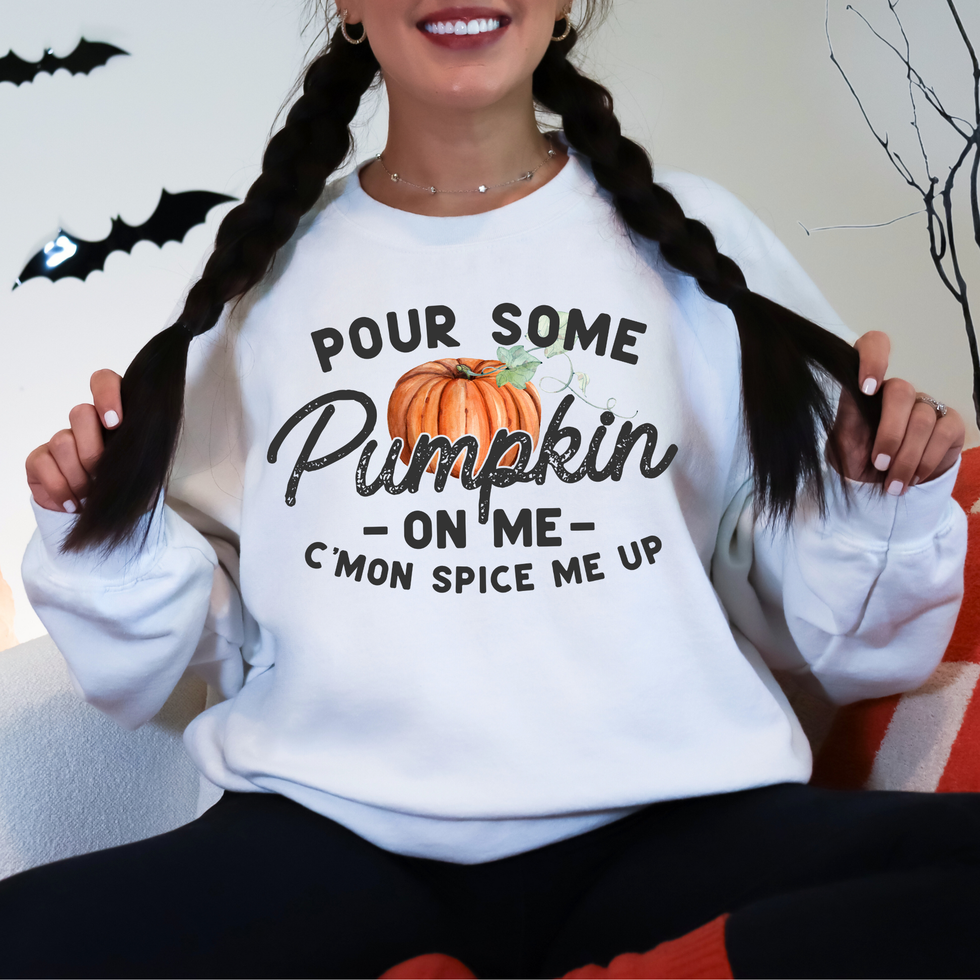 Wholesale Spice me up Graphic Tee - White Sweatshirt