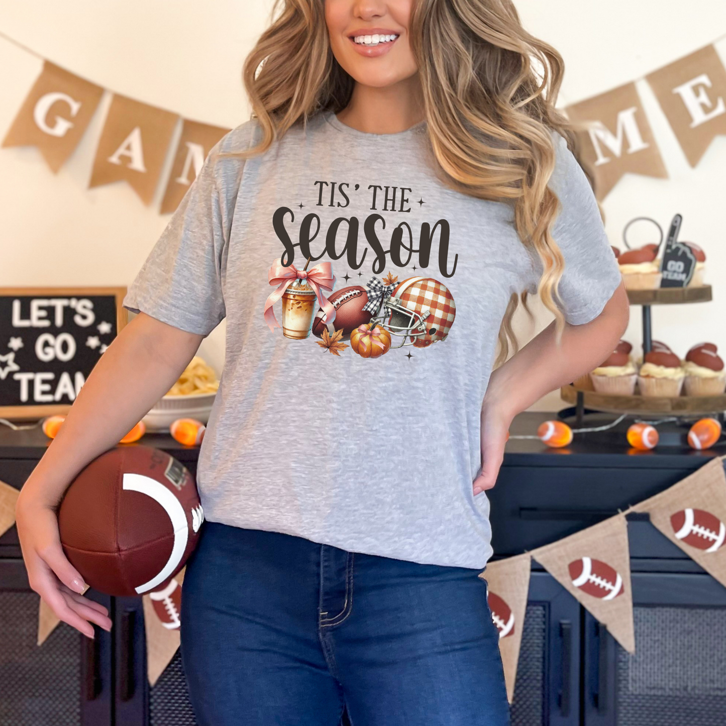 Wholesale Fall Season Graphic Tee - Heather Dust Tee