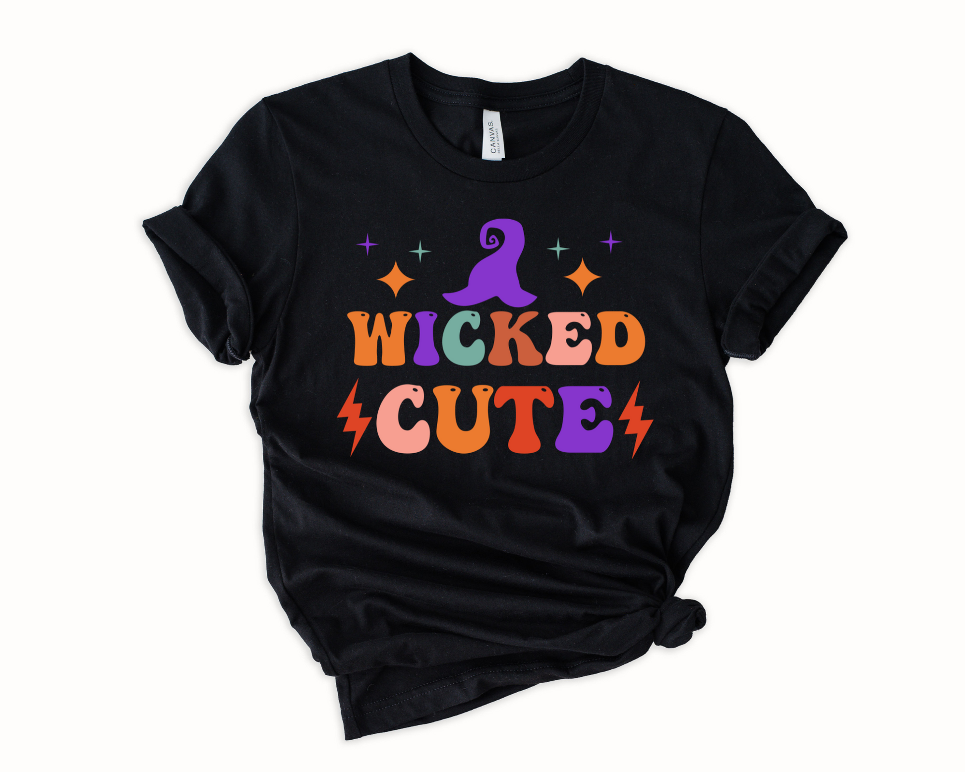 Wholesale Retro Wicked Cute Graphic Tee - Black
