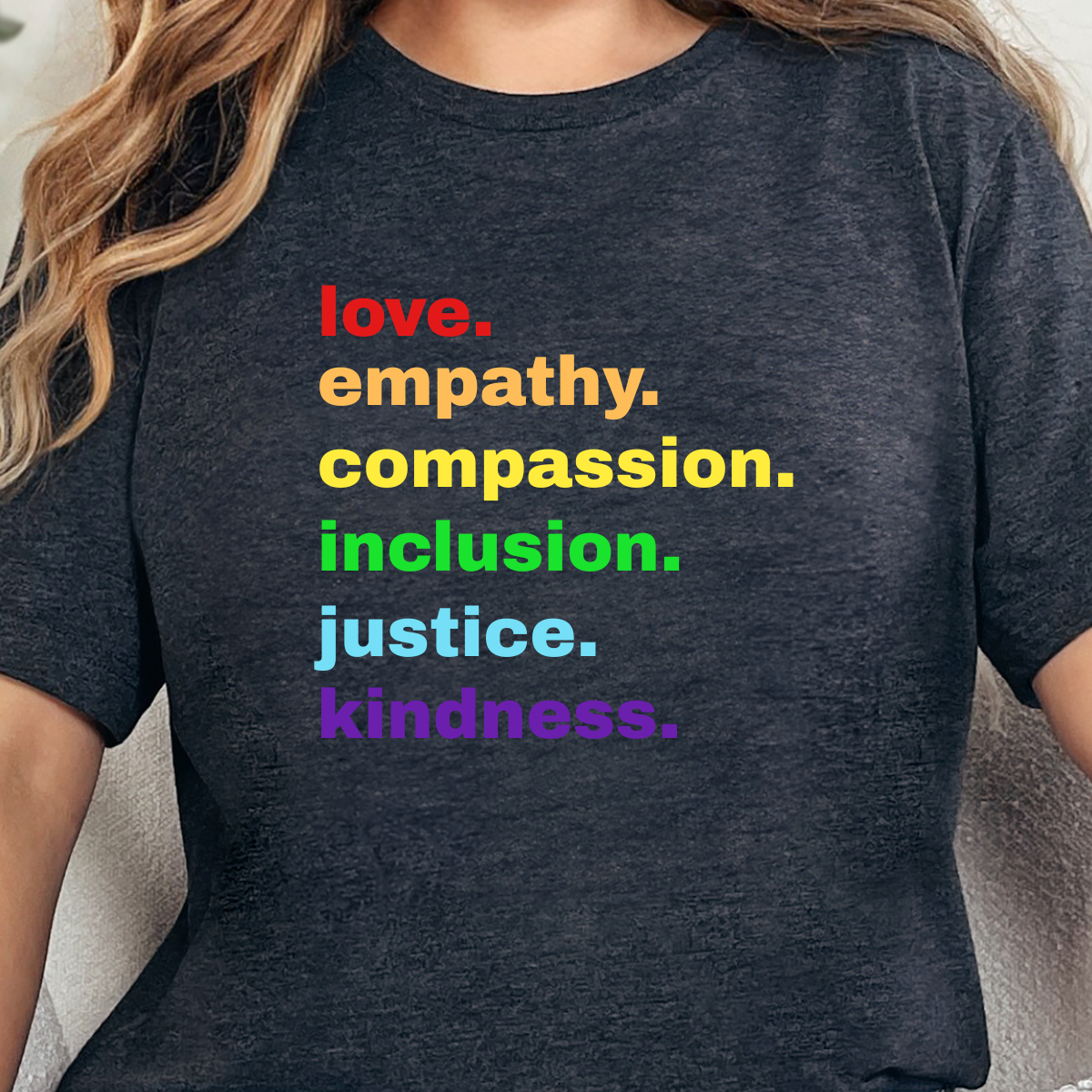 Wholesale Love, Empathy Graphic Tee - Dark Grey Heather Tee