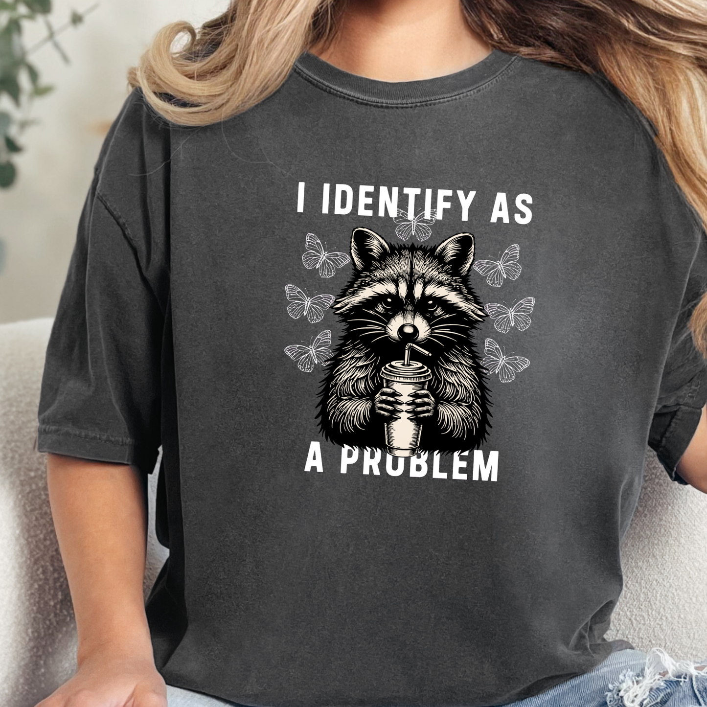 Wholesale I Identify As A Problem Graphic Tee - Pepper