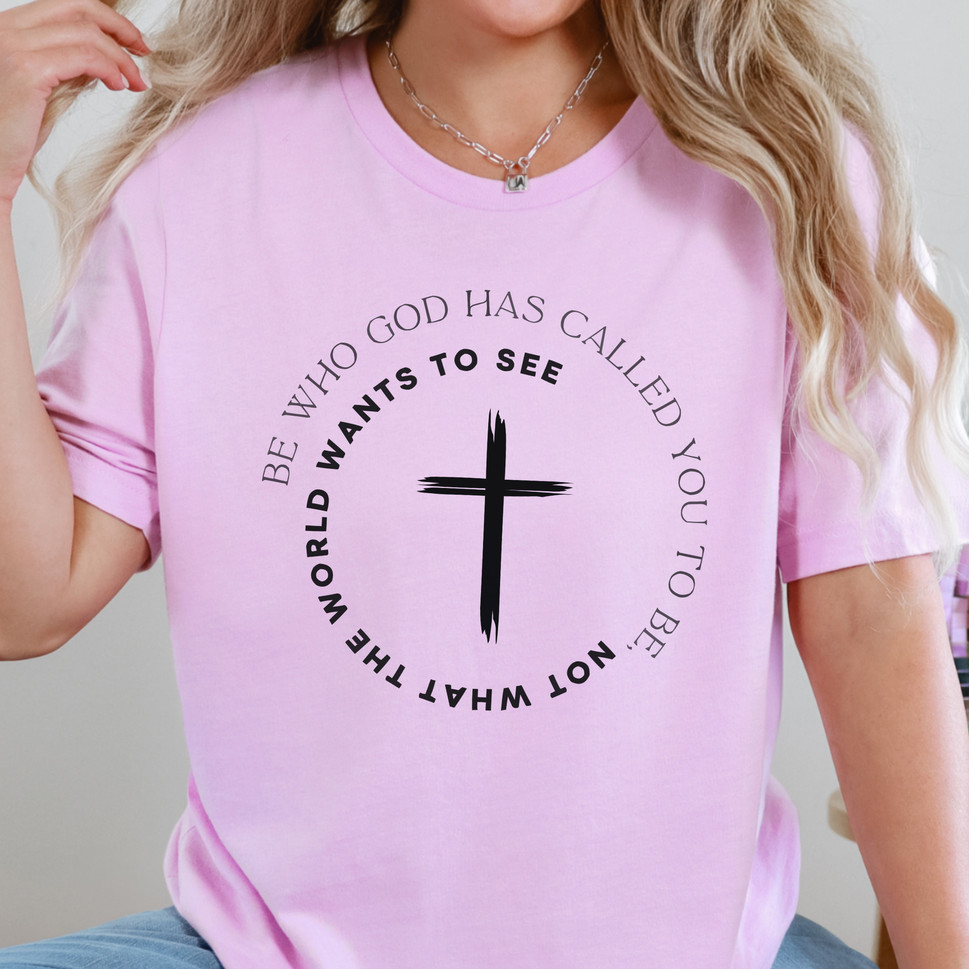 Wholesale Be Who God has Called You Graphic Tee - Lilac Tee