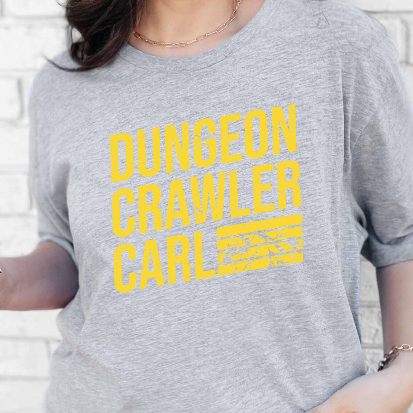 Wholesale Dungeon Crawler Carl Graphic Tee - Words Grey