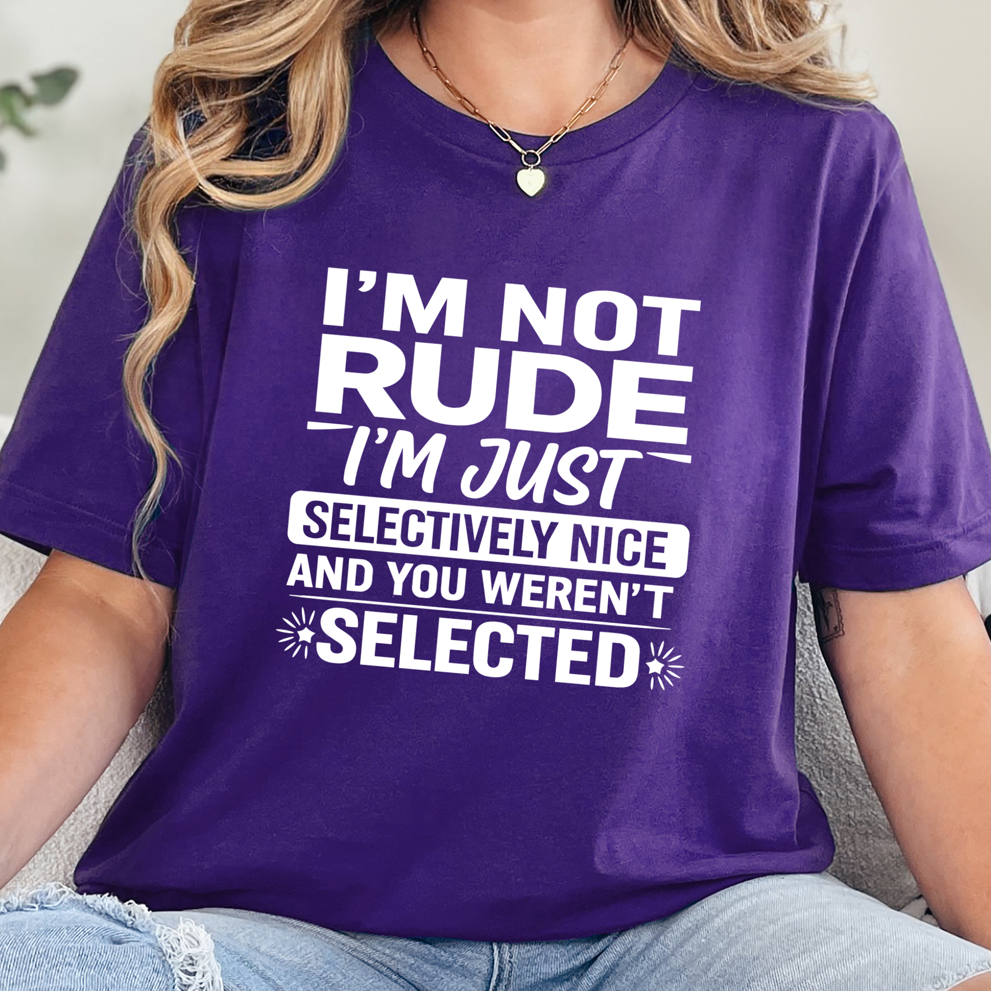 Wholesale Selectively Nice Graphic Tee - Team Purple