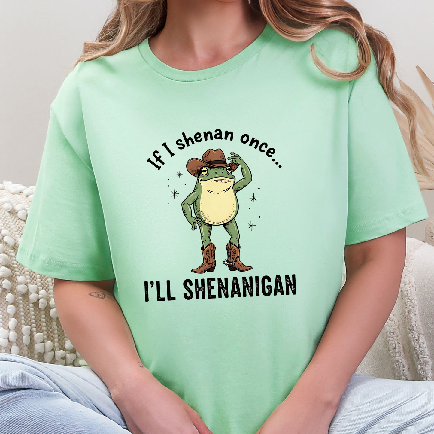 Wholesale I'll Shenanigan Graphic Tee - Mint Tee