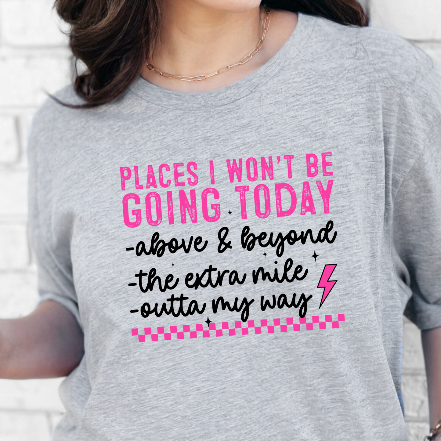Wholesale Places I Won't Be Going Graphic Tee - Grey Tee