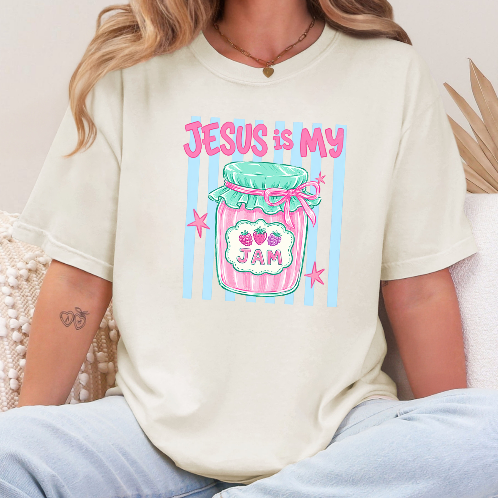 Wholesale Jesus is My Jam Graphic Tee - Ivory