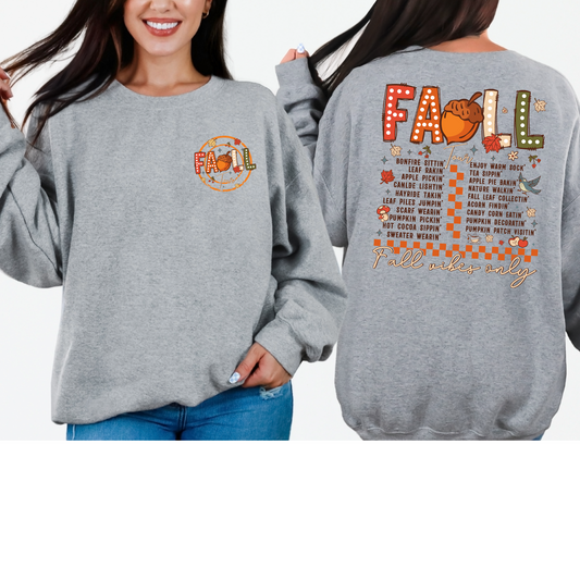 Wholesale Fall Tour Sweatshirt - Grey Sweatshirt