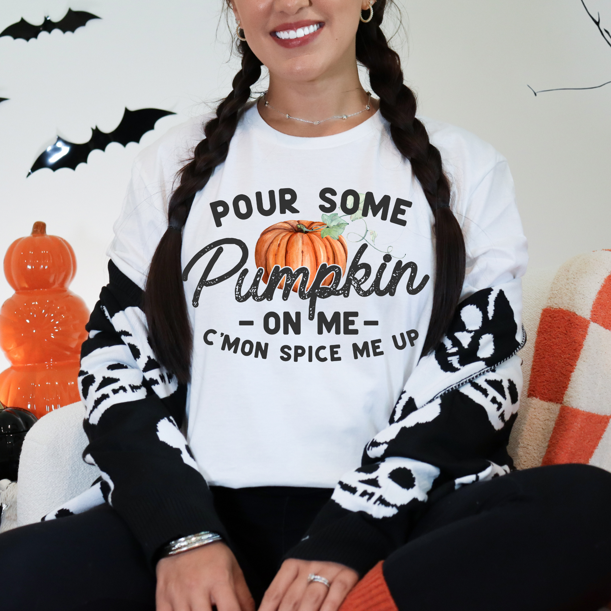 Wholesale Spice me up Graphic Tee - Grey Sweatshirt