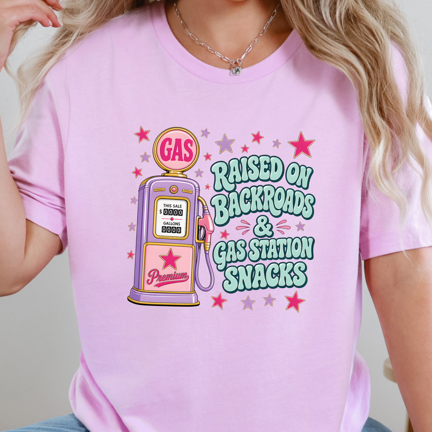 Wholesale Raised on Backroads Graphic Tee - Lilac