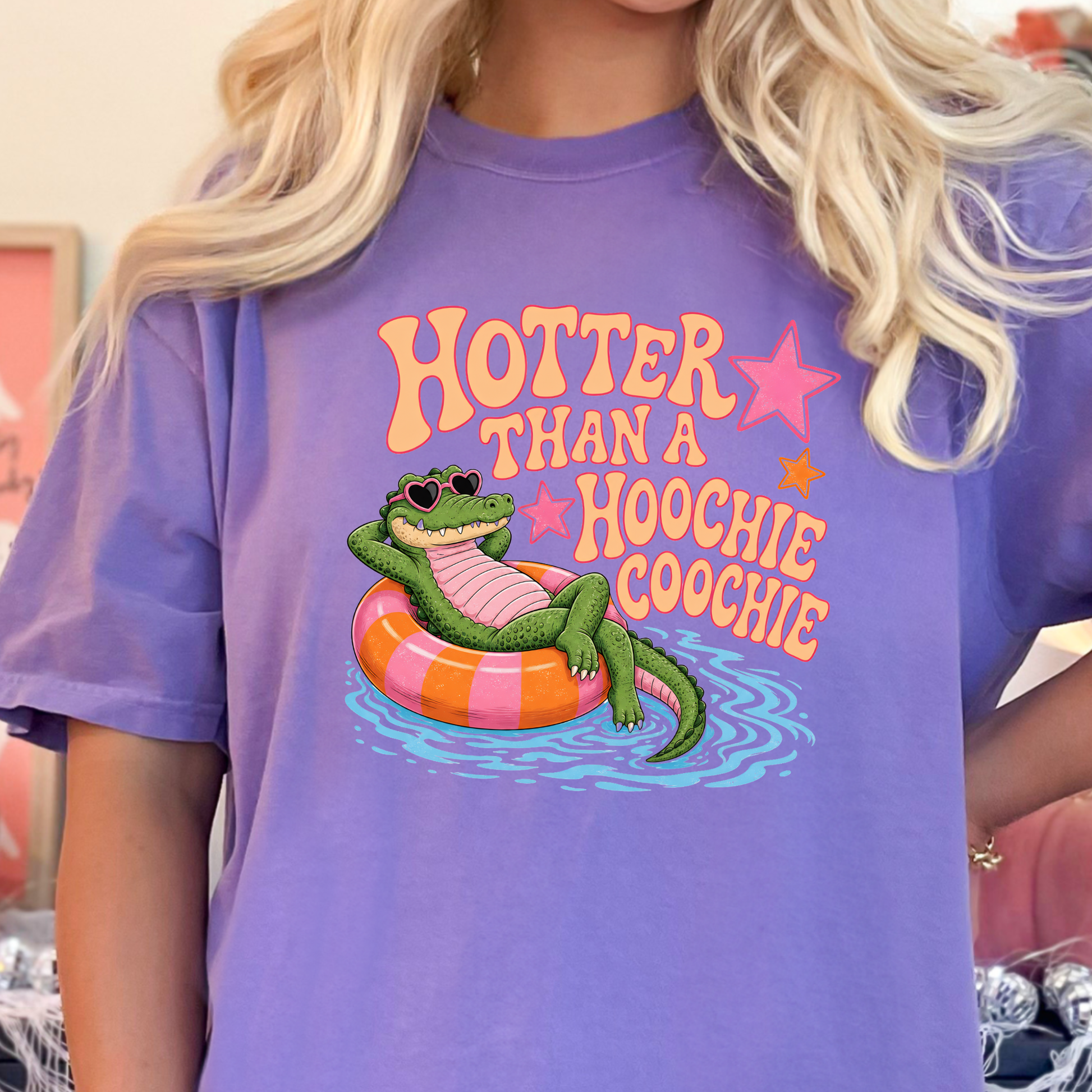 Wholesale Gator Hoochie Coochie Graphic Tee - CC Violet
