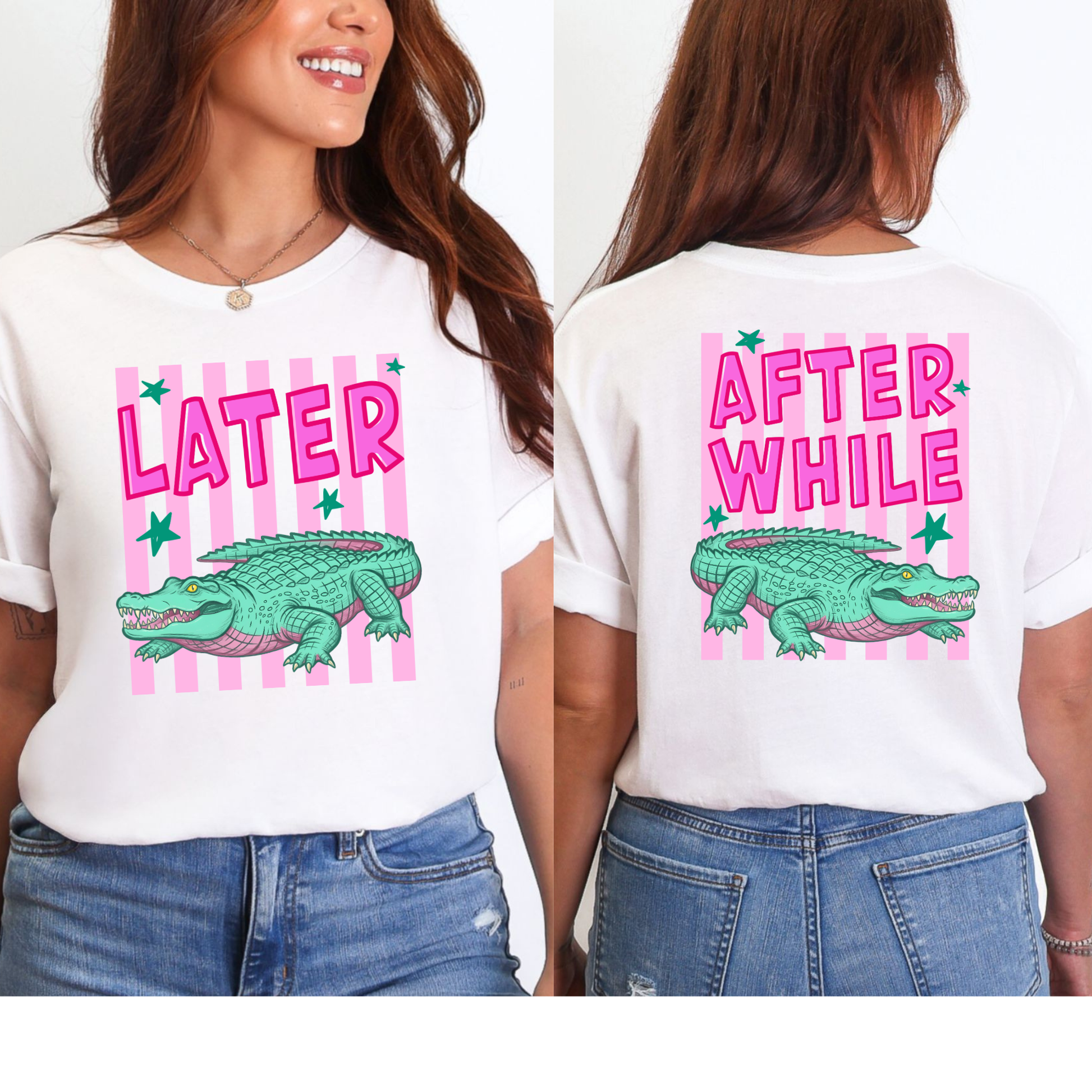 Wholesale Later Gator, After While Graphic Tee - White Tee