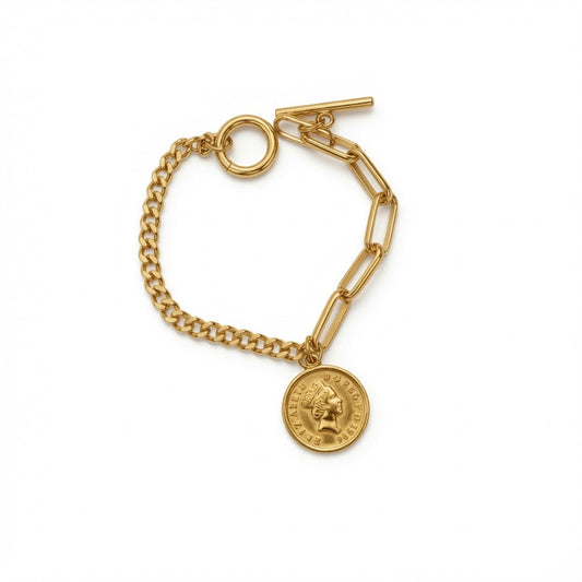 Brielle Coin Toggle Bracelet