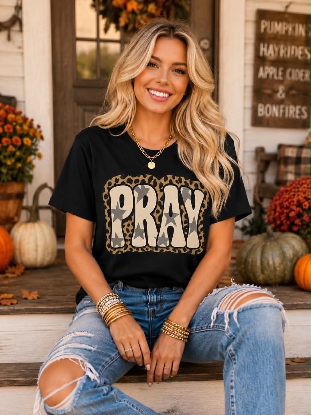 Pray Leopard Star - Unisex Tee