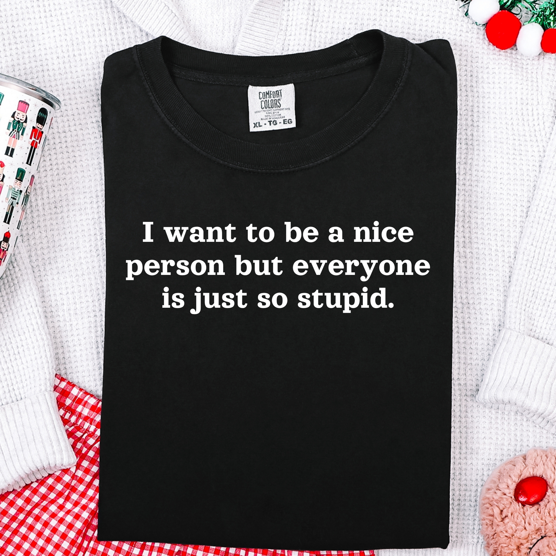 Wholesale Sarcastic Sayings Collection Graphic Tee - Black