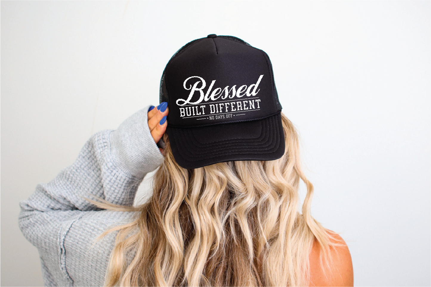 Truly Blessed DTF Printed - UNISEX Black Trucker Hat