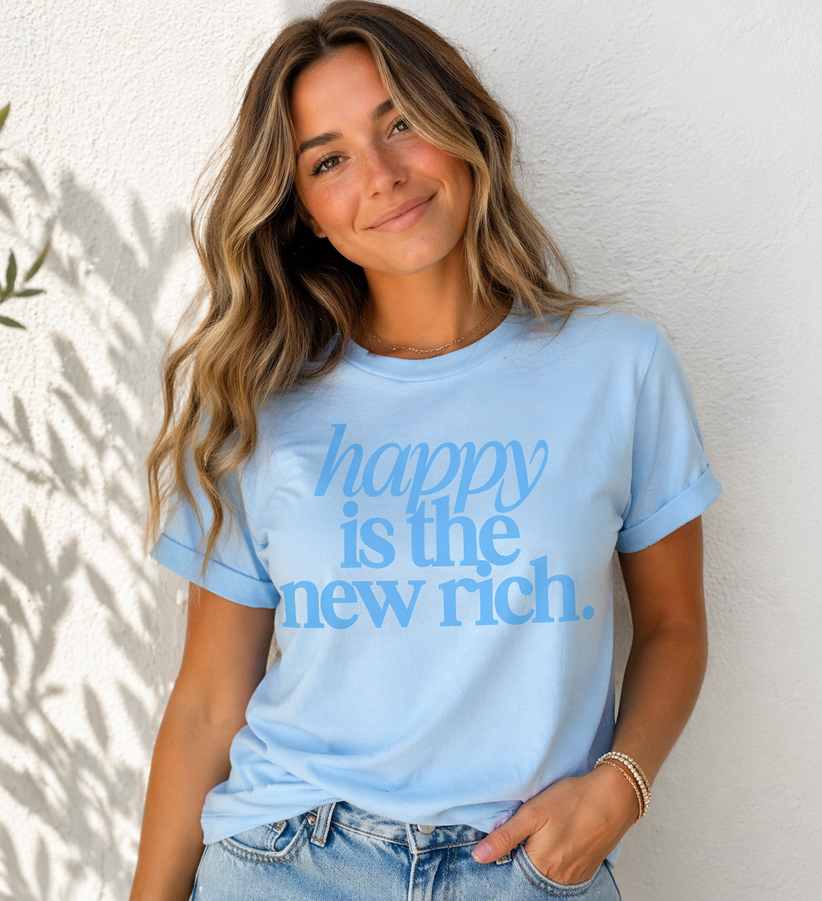 Happy Is The New Rich - Graphic T-Shirt