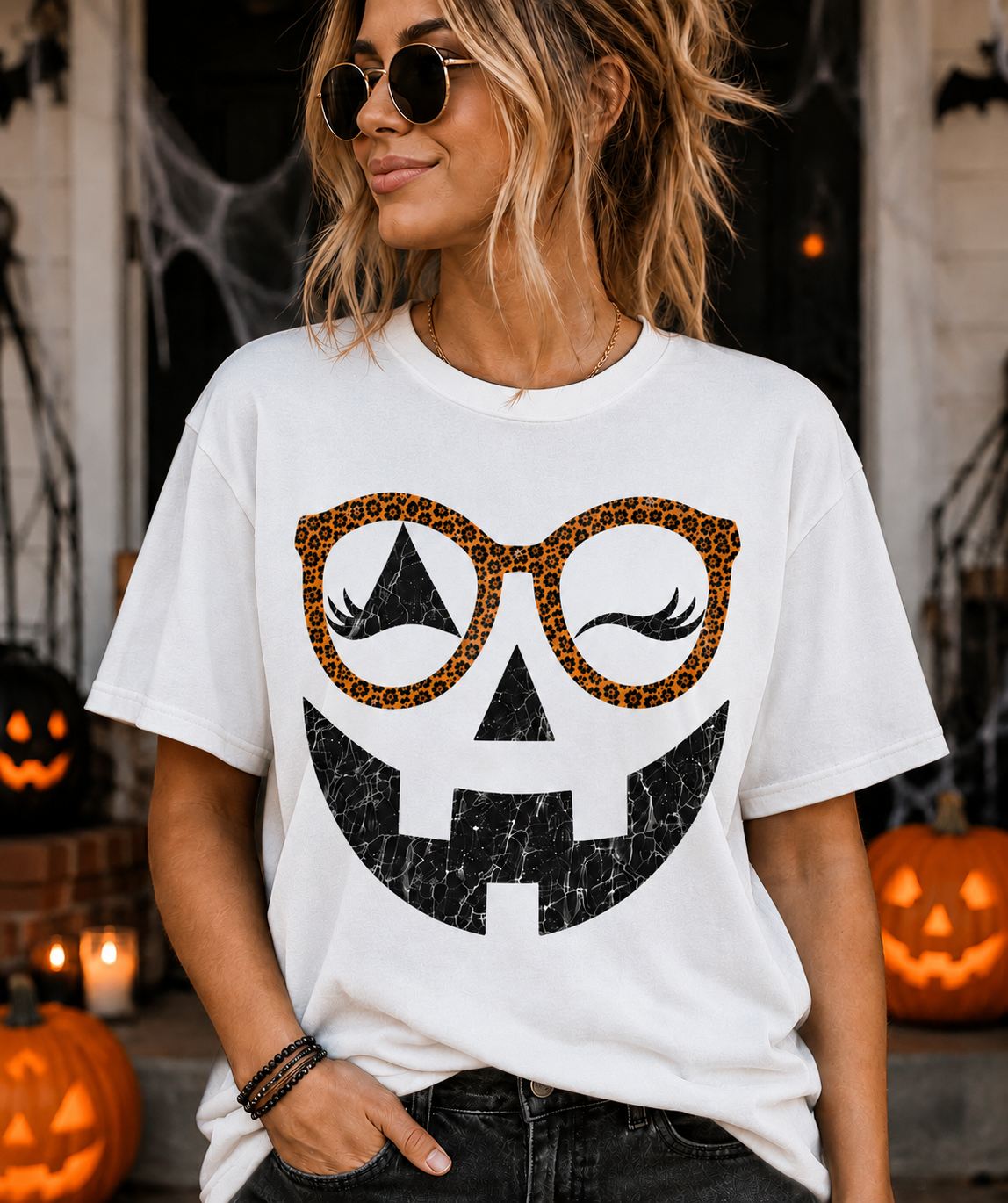 Girly Pumpkin Face -Unisex Graphic Sweatshirt/Tee