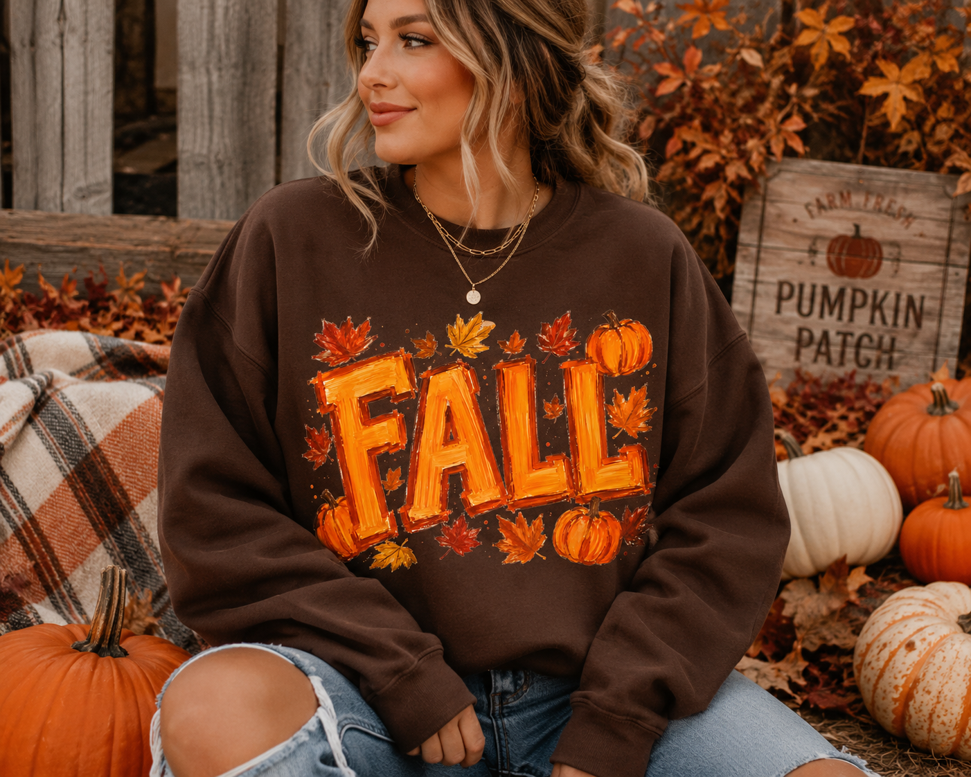 Painted Fall Graphic Sweater