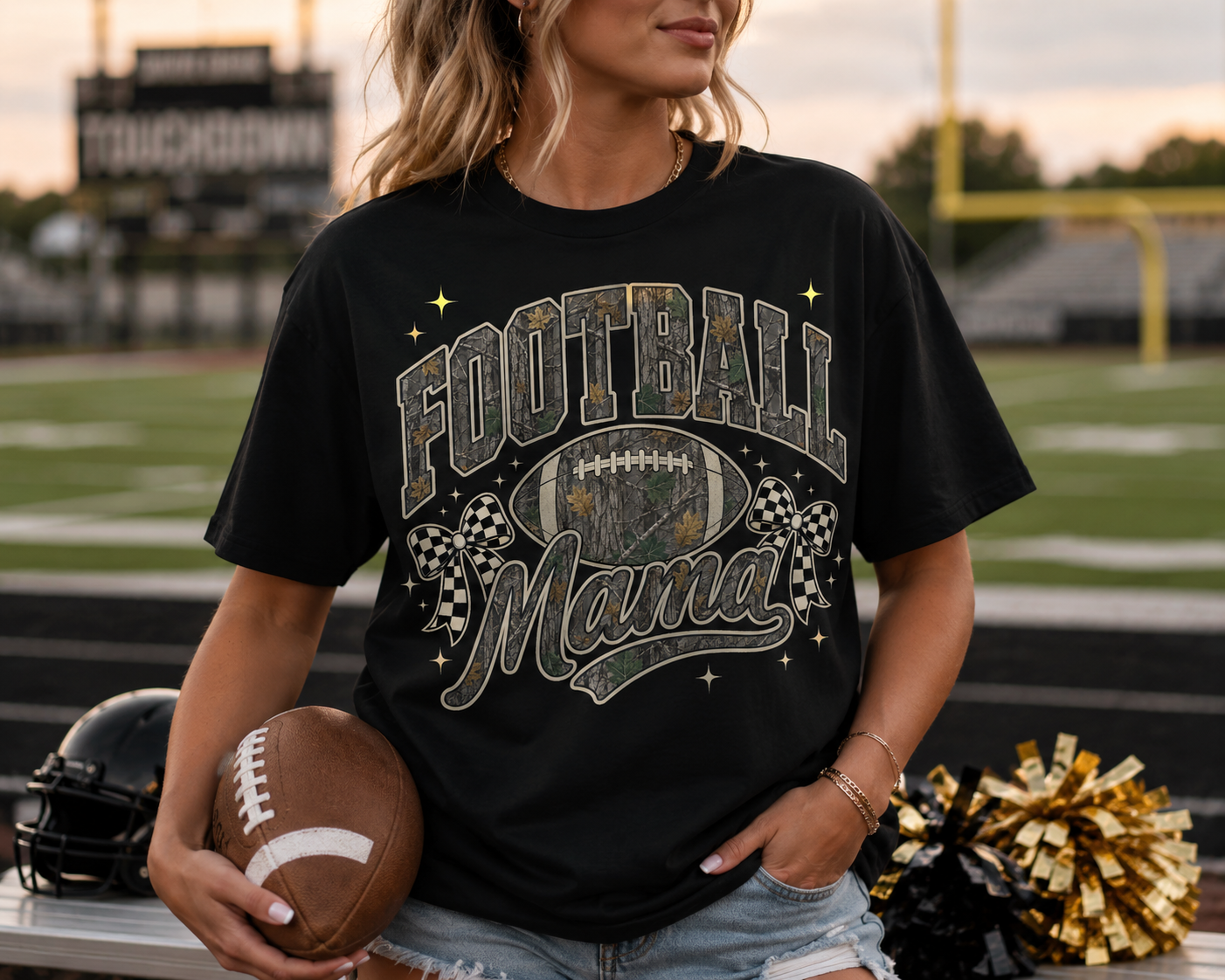 Camo Football Mama -Unisex Graphic Tee