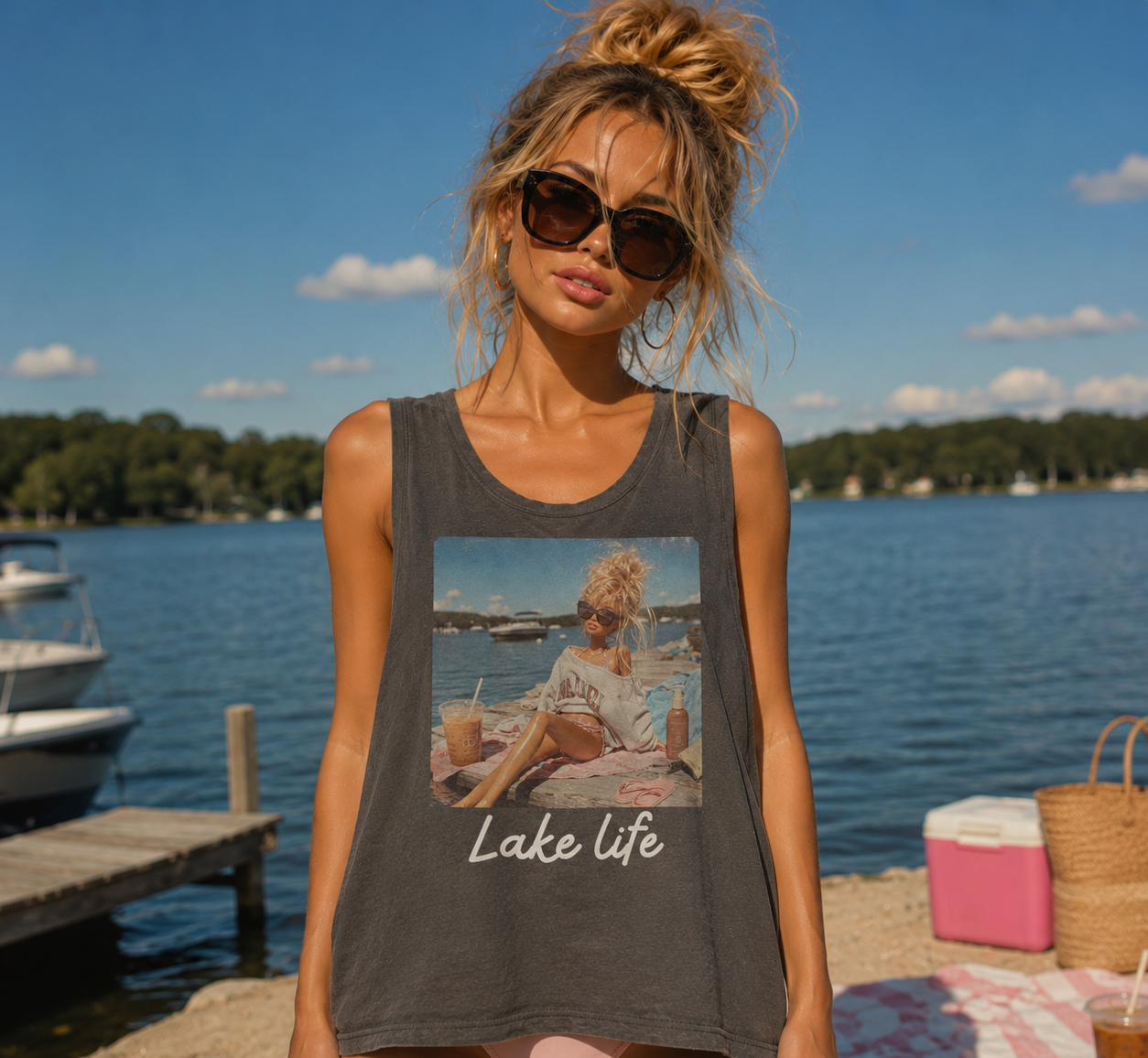 Lake Life Girl- Graphic Tank
