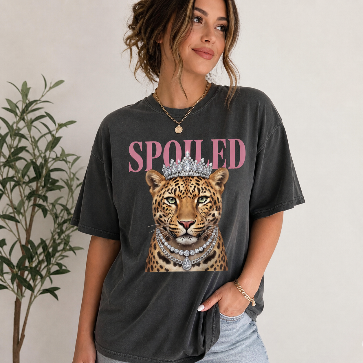 Spoiled Leopard Graphic Tee