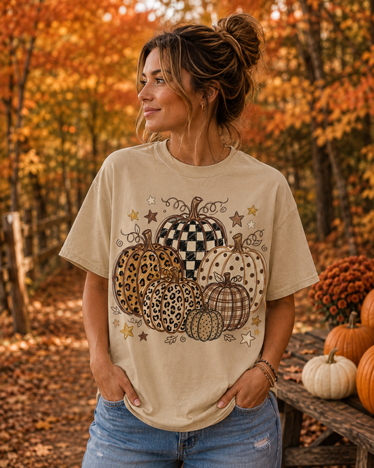 FALL ASSORTED PUMPKINS- TEE OR SWEATSHIRT
