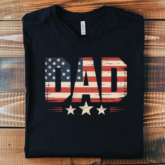 American Flag Dad- Father's Day Graphic Tee