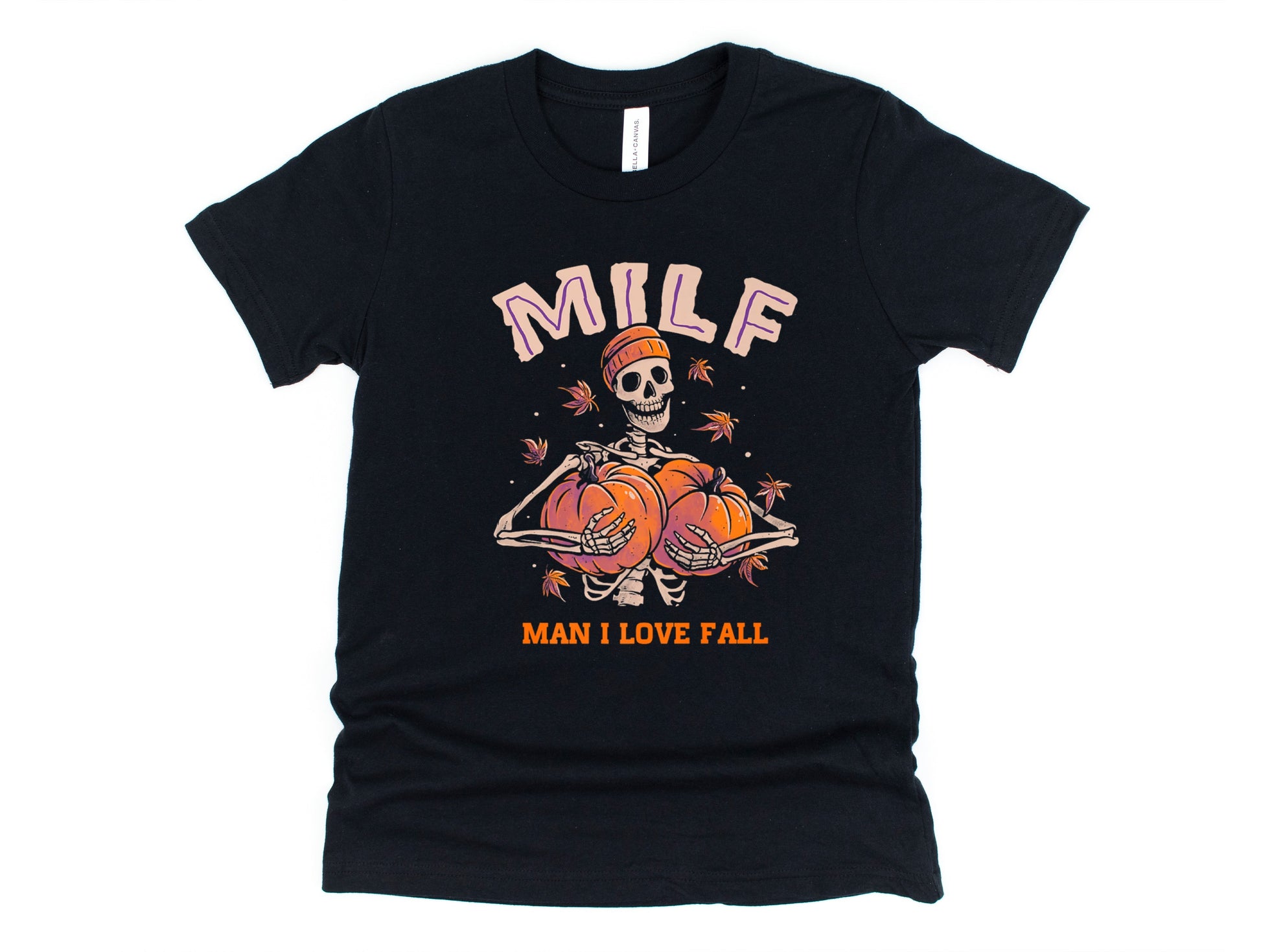 Wholesale Fall MILF Graphic Tee - Black Tee