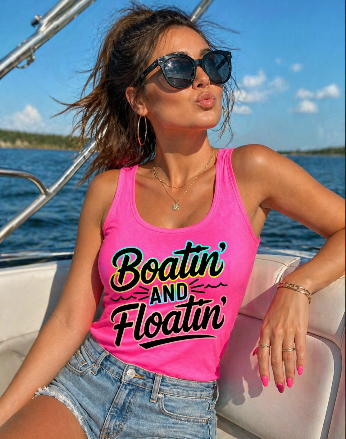 Boatin and Floatin - Unisex Graphic Tank Top