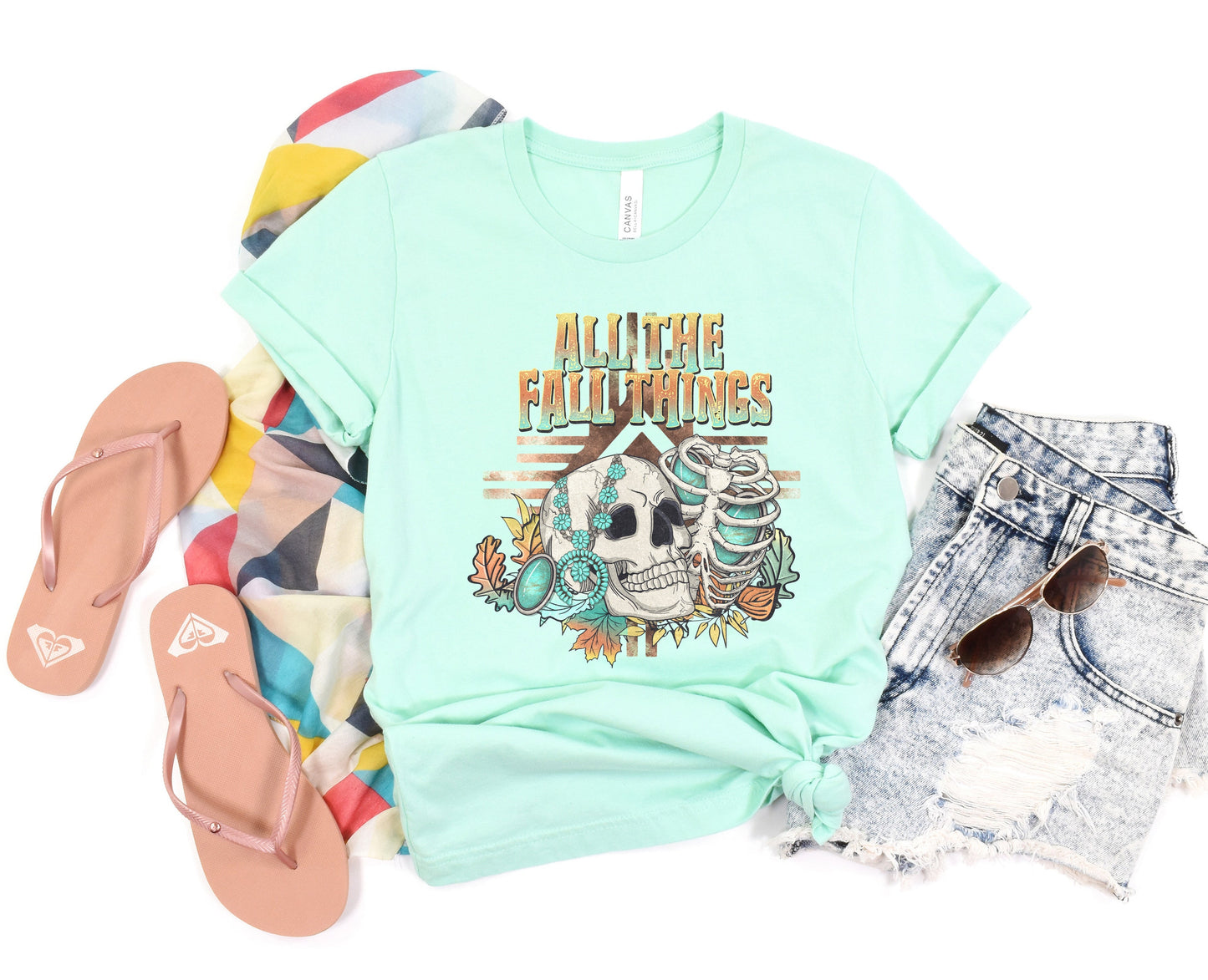 Wholesale All Things Fall Graphic Tee - Tan Tee