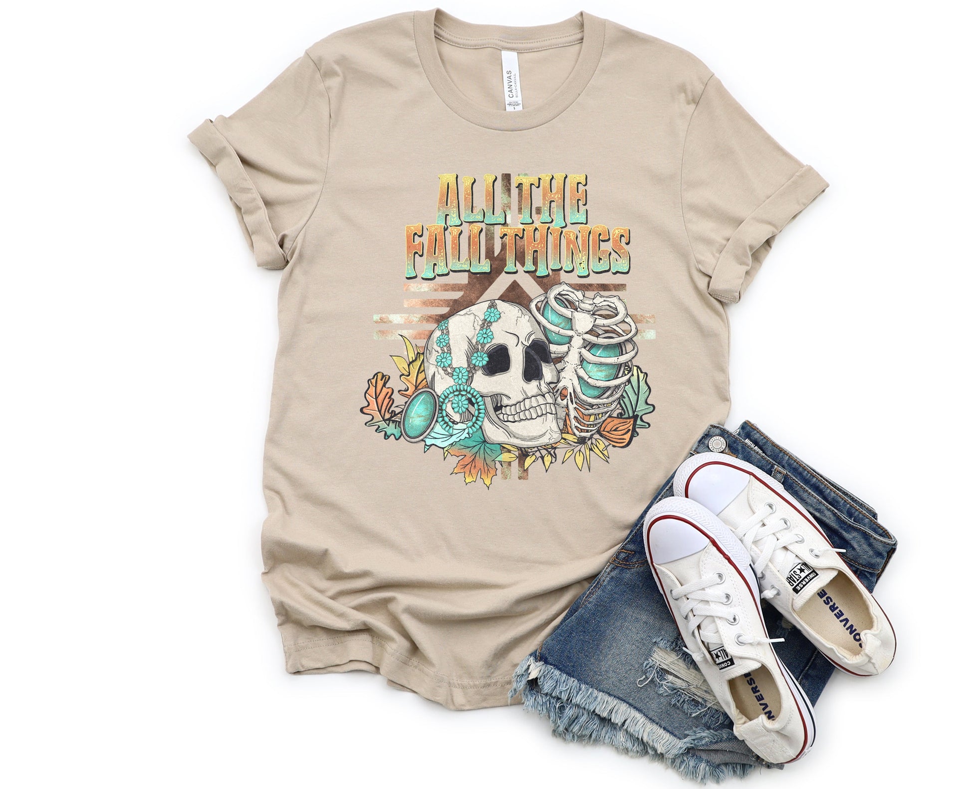 Wholesale All Things Fall Graphic Tee - Sand Sweatshirt