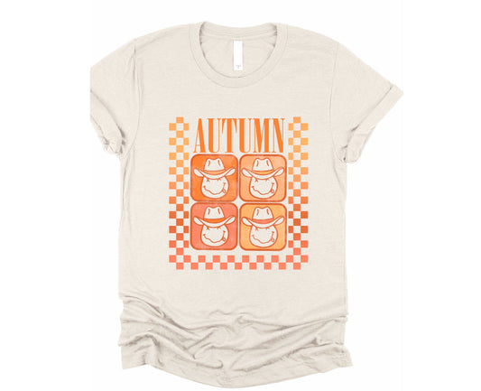 Wholesale Western Autumn Graphic Tee - Heather Sand